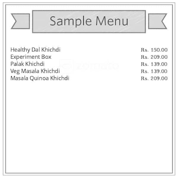 Khichdi Experiment menu 