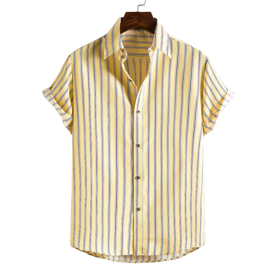 Camisa de playa para hombre con mangas cortas estilo hawaiano, ideal para vacaciones y verano. Disfruta del sol con comodidad y estilo.