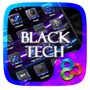 Black Tech Go Launcher Theme  Icon