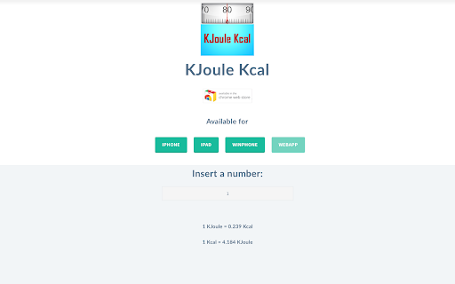 KJoule Kcal