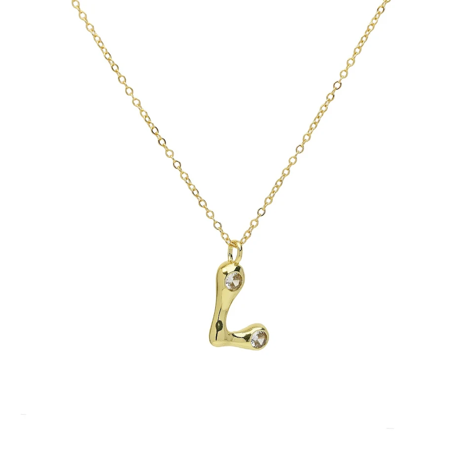 Collar con colgante de letra inglesa personalizado para mujer Regalo único Joyería de moda para ella Diseño elegante y significativo