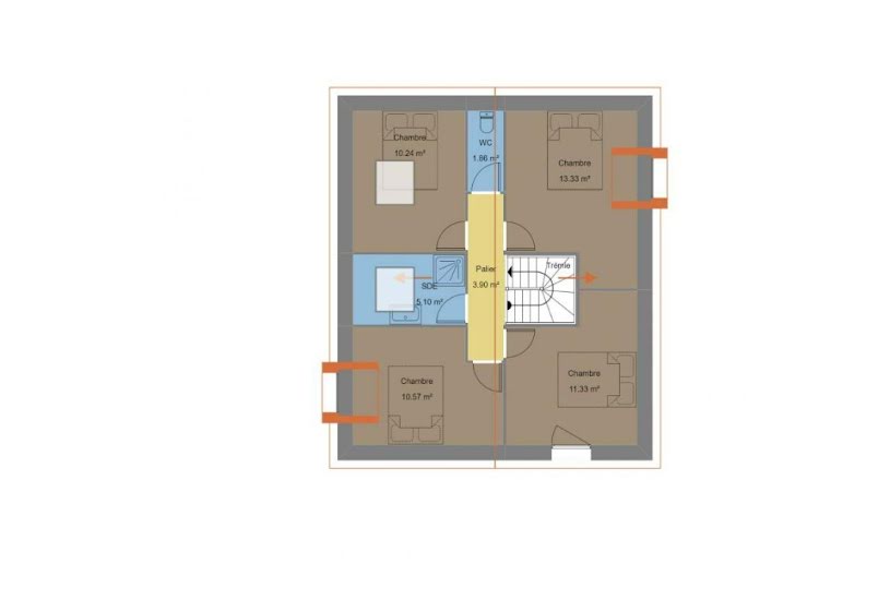  Vente Terrain + Maison - Terrain : 392m² - Maison : 148m² à Melesse (35520) 
