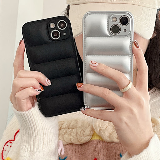 Title 4, Household Solid Color Down Jacket Phone Case Pr...