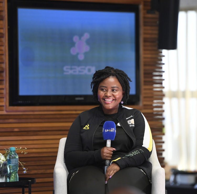 Dr Koketjo Tsebe Team Phychologist during the SASOL Banyana Banyana Campaign Launch at The Venue Green Park on 03 May 2023.