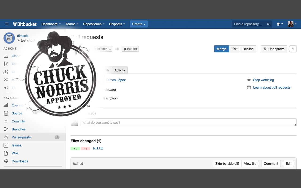 Chuck Norris Approved Pull Requests Preview image 1