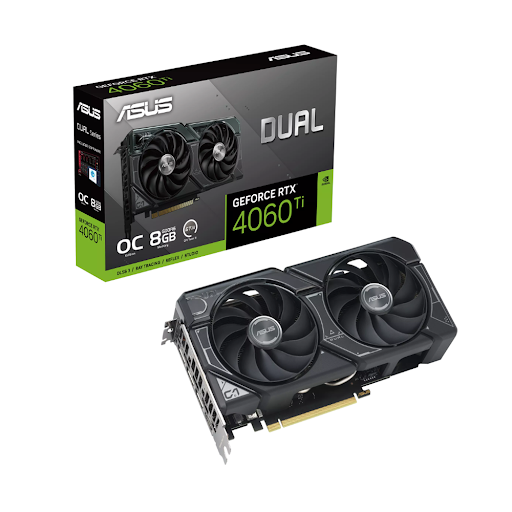 Card màn hình ASUS Dual GeForce RTX 4060 Ti OC Edition 8GB GDDR6 8GB GDDR6 (90YV0J40-M0NA00)