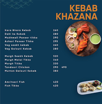 Bhukha Sher menu 