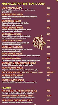 Hotel Agatya family restaurant menu 6