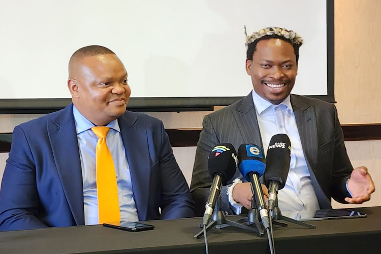 Former ActionSA Gauteng chairperson Bongani Baloyi, right, has formed a new political party.
