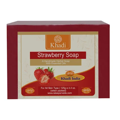 Khadi Natural Khadi India Strawberry Soap - 125 gm