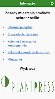 Mieszanie środków ochrony Screenshot