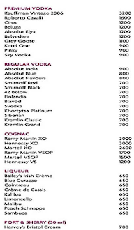 Copper Bar - Crowne Plaza menu 2