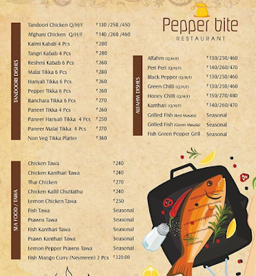 Pepper Bite Restaurant menu 