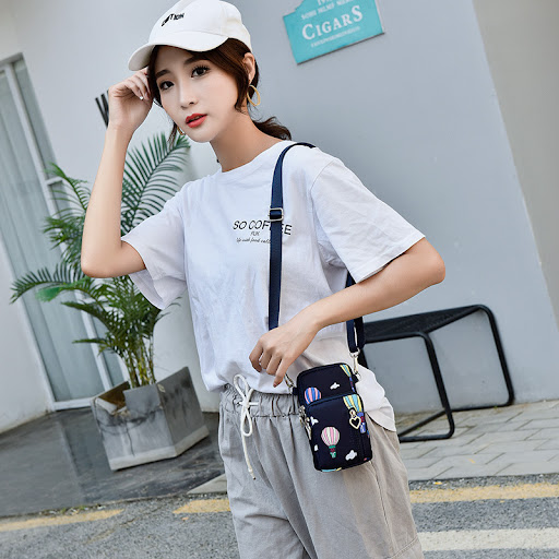 Title 7, Crossbody Hanging Neck Mobile Phone Cloth Bag P...