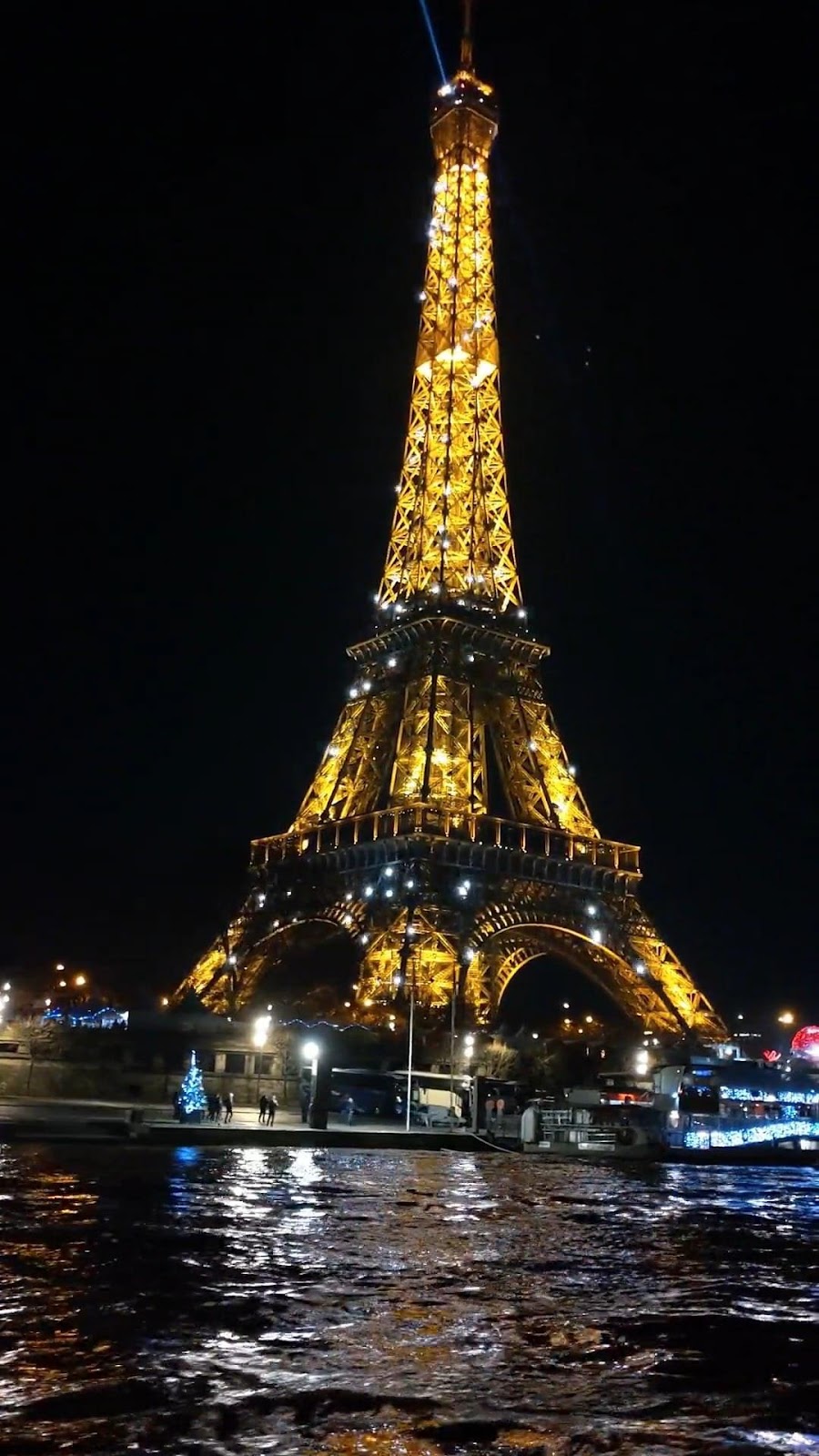 Drone view of the Eiffel Tower.