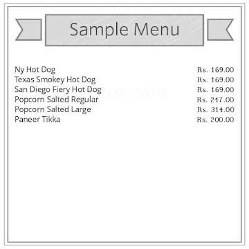 PVR Cafe menu 