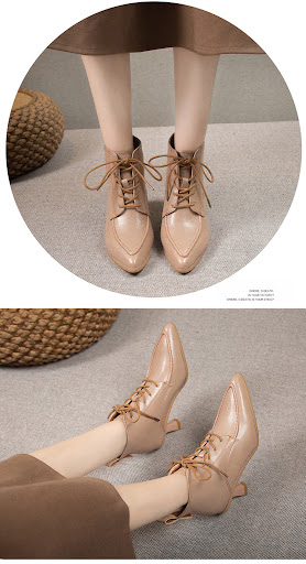 Title 3, French Retro Pointed Womens Stiletto Heel Ankl...