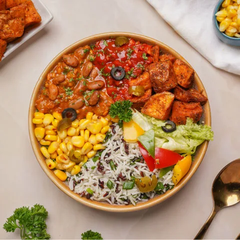 Peri Peri Potato Burrito Bowl