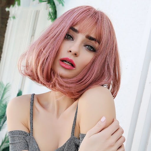 Title 1, Qi Bangs Clavicle Short Curly Hair Achieve a mo...