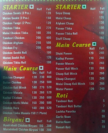 Delhi Darbar Chicken Point menu 