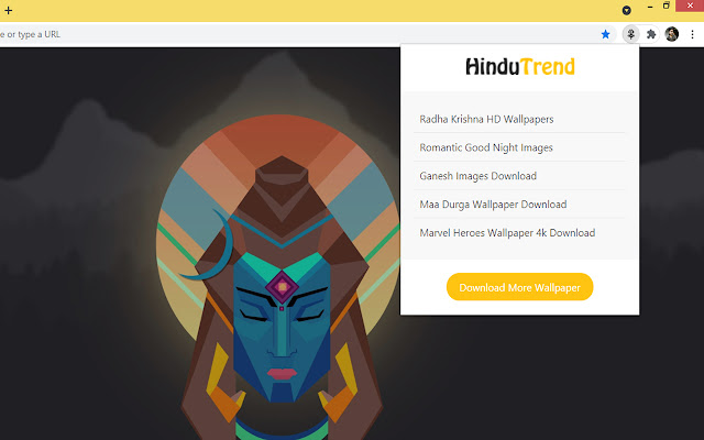 Lord Shiva Chrome New Tab Background chrome extension