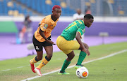 SA's Karabo Dhlamini challenges Grace Chanda of Zambia in the 2022 Women's Africa Cup of Nations semifinal at Stade Mohammed V in Casablanca, Morocco, on  Monday.