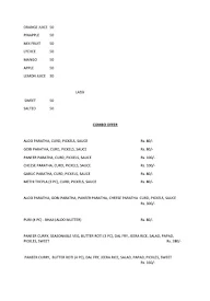 The Heritage Foods and Services menu 1