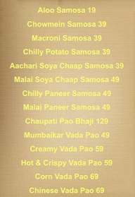 Samosa Gali menu 1