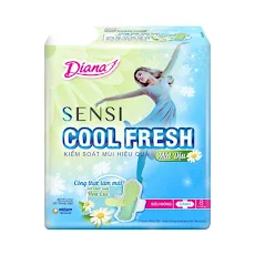 Combo 6 BVS Diana SENSI Cool Fresh Mát Dịu siêu mỏng cánh 8 miếng/gói