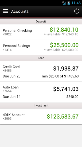 Screenshot Saratoga National Bank