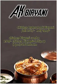 AK Biryani menu 1