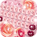 Descargar la aplicación Pink Rose Diamond Keyboard Theme Instalar Más reciente APK descargador