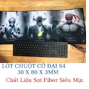 Lót Chuột Cỡ Lớn - Miếng Lót Chuột S4 - Dành Cho Game Thủ 30Cmx 80Cmx 3Ly. Siêu Lớn. Giúp Lướt Chuột Êm Ái