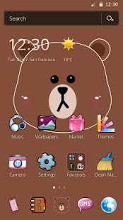 Brown Bear Cartoon Theme(圖6)-速報App