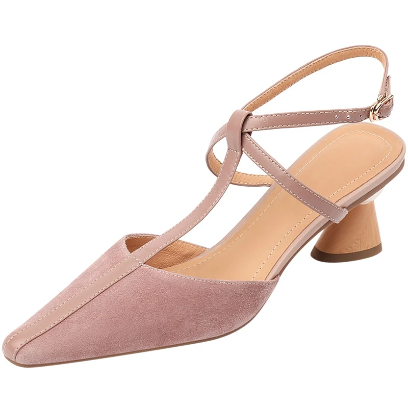 Title 4, Nuevas Sandalias Retro Francesas de Ante para M...