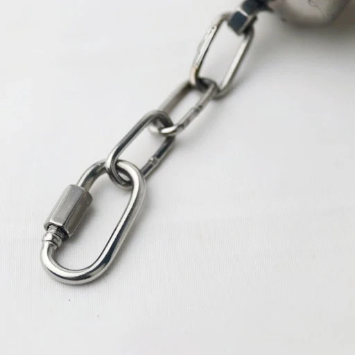 594C Parrots Toy Birdcage Standing Chewing Bell Toy Stainless Steel Hanging Perch Toy Screw Pecking Toy for Medium Large