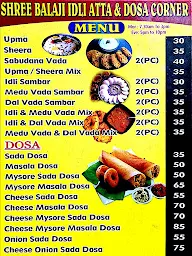 Shree Balaji Dosa Corner menu 2