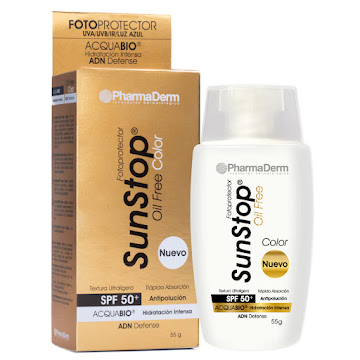 Protector Solar Sunstop Oil Free Color SPF 50+ x 55 gr  