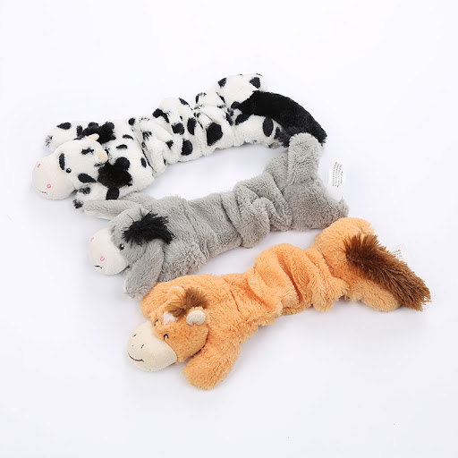 Title 2, Dog Plush Chew Toy Cute Animal Shape Body Stret...