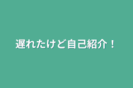 遅れたけど自己紹介！