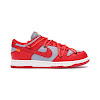 dunk low off white university red