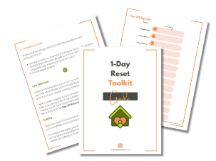 a mockup of the 1-Day Reset Toolkit Guide