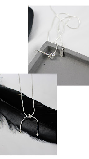 Title 3, Regular Geometric Round Bead Necklace