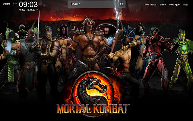 Mortal Kombat X Game Wallpapers New Tab