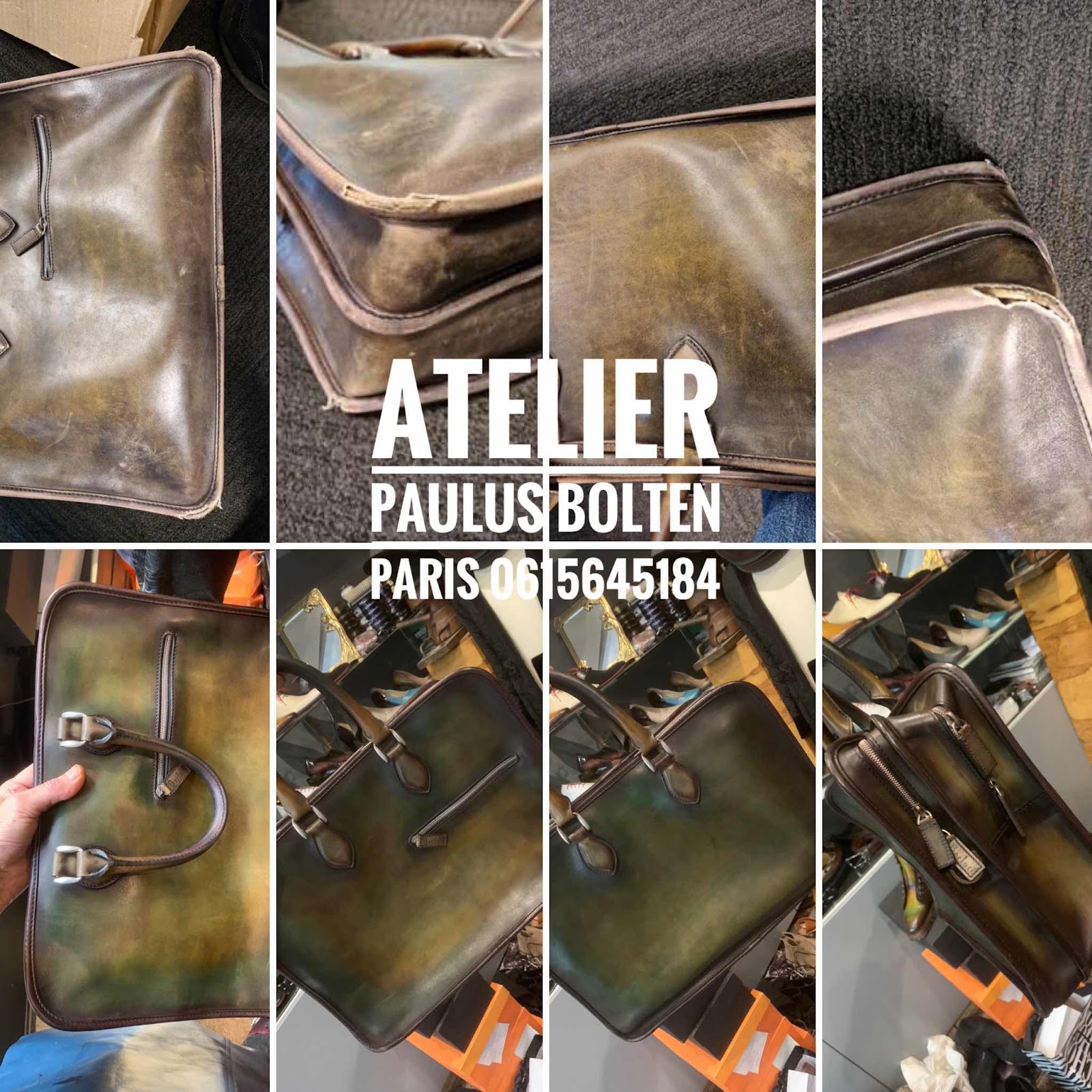 atelier Paulus bolten restauration sac Berluti 