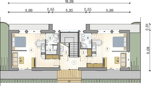 Studio House - Rzut parteru