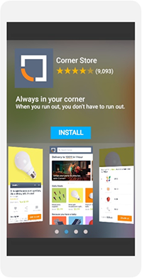 Example of app install template interstitial creative with default values