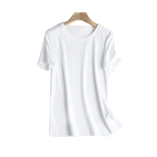 Title 3, V-neck mercerized cotton T-shirt