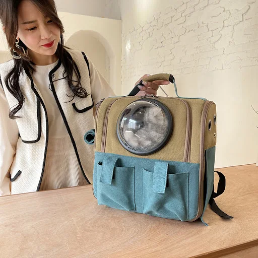 Portable Pet Carriers Breathable Mesh Dog Backpack Foldable Large Capacity Cat Carrying Bag Outdoor Travel Pet Supplies
