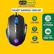 Chuột Gaming Chơi Game Máy Tính Sidotech Inphic P1W Esport Có Dây Silent 7200 Dpi Led Rbg Phù Hợp Laptop Pc Vi Tính